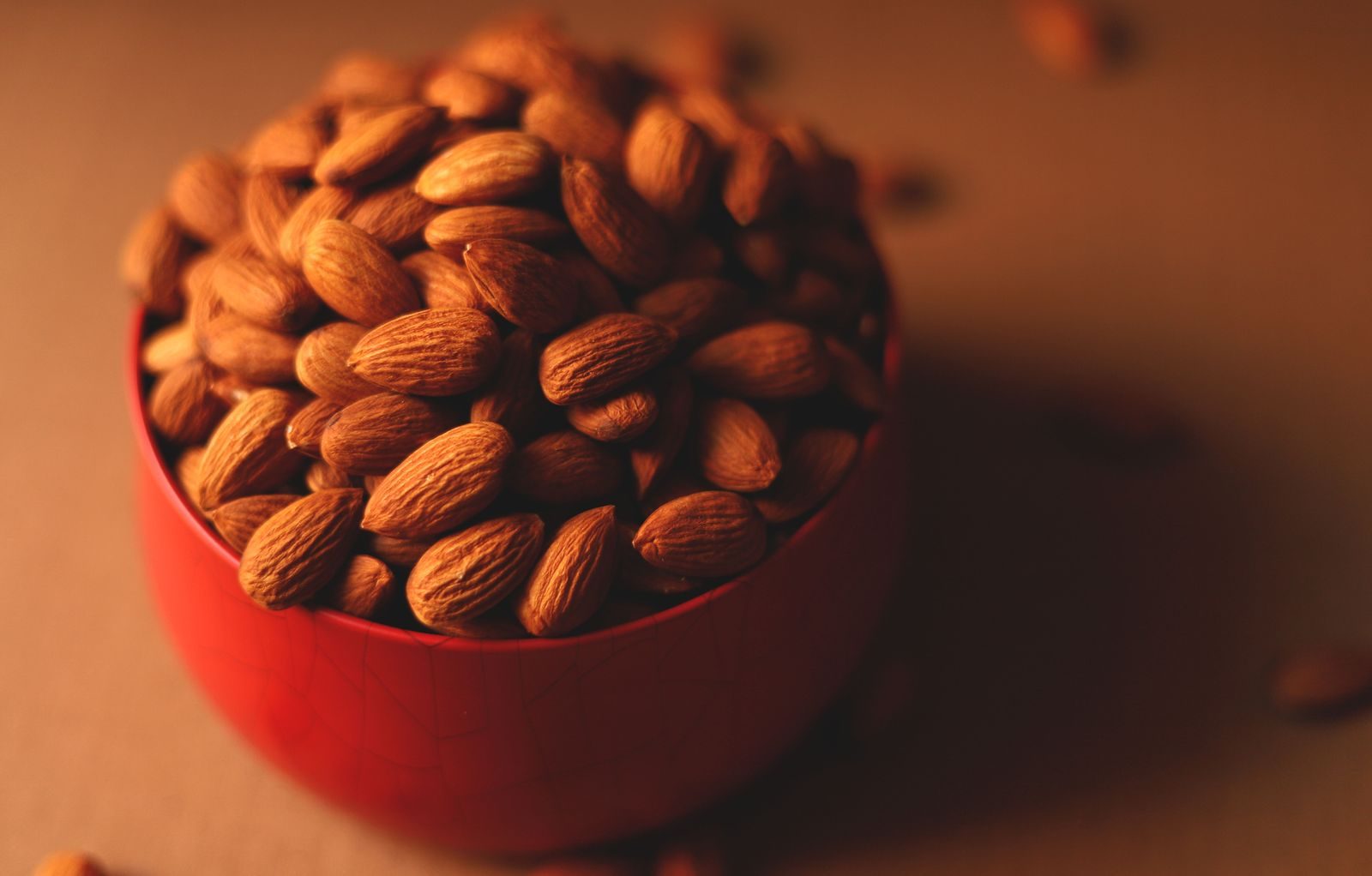 Whole almonds in a bowl